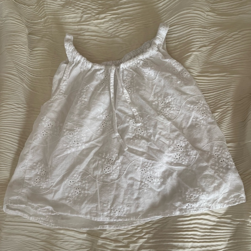 Pointelle White Top